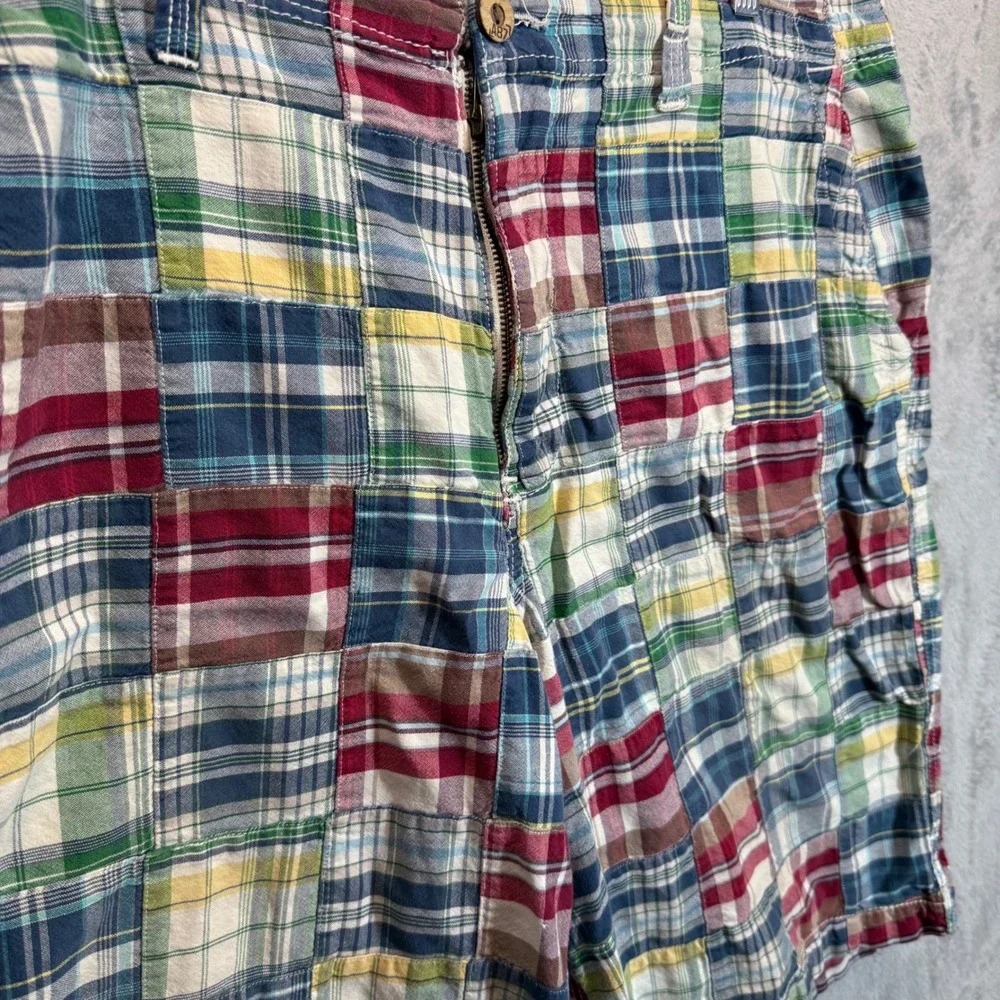 Aeropostale‎ Mens Plaid Patchwork Shorts Size 36 Casual Colorful